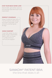 SANKOM PATENT ACTIVEWEAR BRA - GREY MELANGE