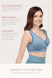 SANKOM PATENT ACTIVEWEAR BRA - LIGHT BLUE