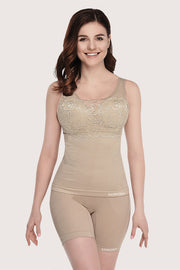 SANKOM PATENT TOP WITH LACE AND SHAPER - CLASSIC PEACH (Set of 2)