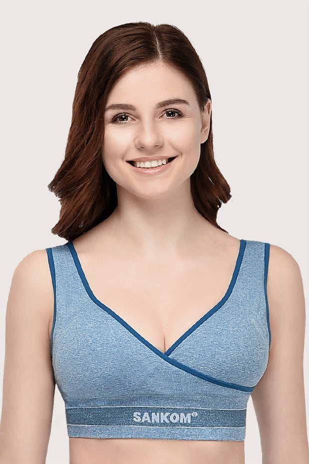 SANKOM PATENT ACTIVEWEAR BRA - LIGHT BLUE